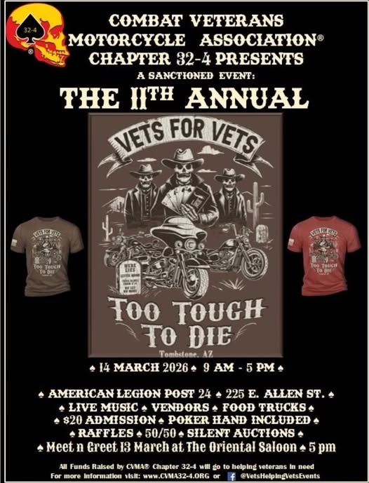 THE 11TH ANNUAL VETS FOR VETS TOO TOUGH TO DIE event photo 1